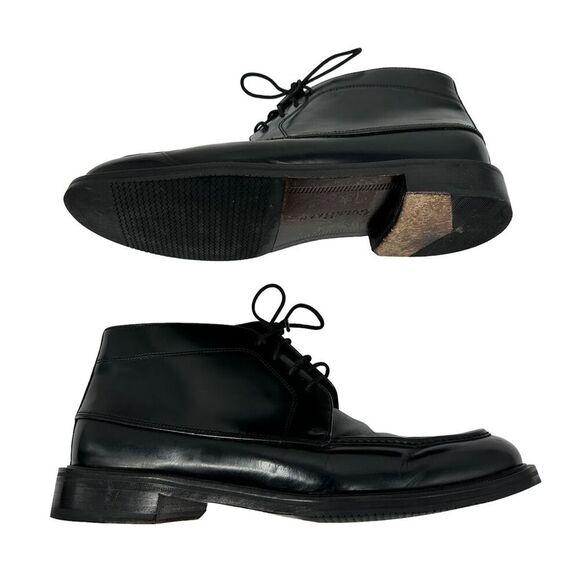 Cole Haan Mens Ankle Boots Black Leather Lace Up Round Moc Toe Chukka 8.5 M - Picture 6 of 10